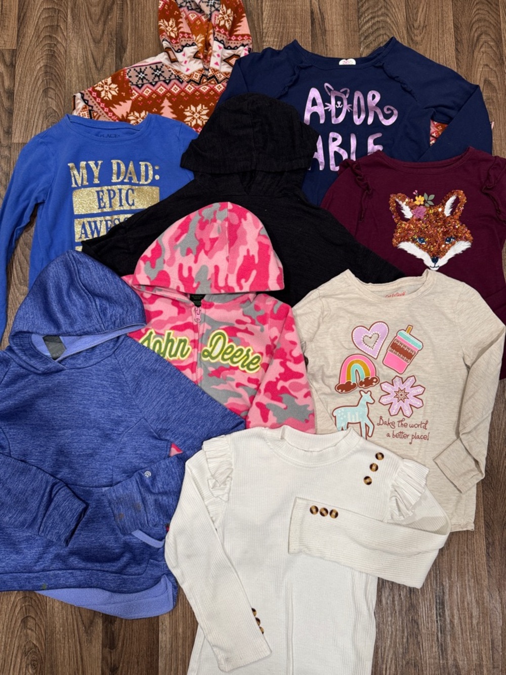 Bundle of Size 8 Girls Sweatshirts & Long Sleeves